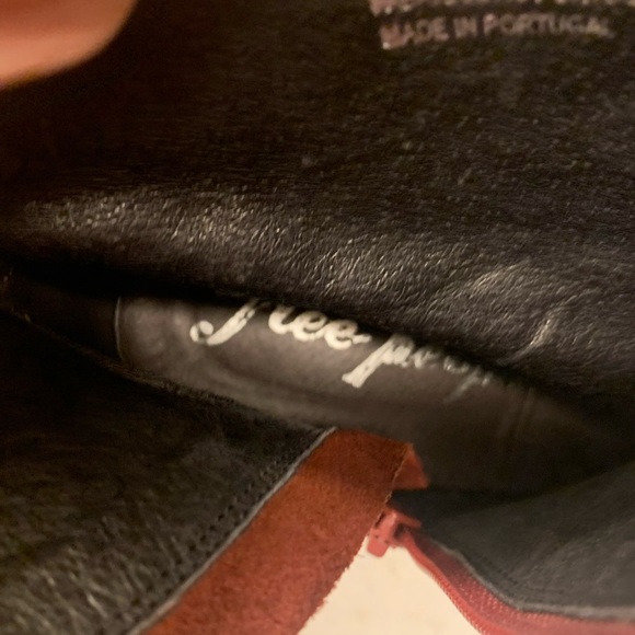 FREE PEOPLE Fairfax Suede Zip Ankle Boots Stiletto Heel Rust 39/8.5 - Picture 10 of 11